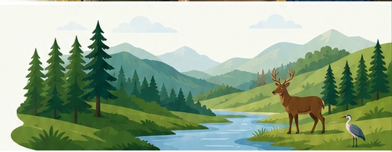 Illustration representing Green Careers in Natural Resources, Environmental Science & Conservation